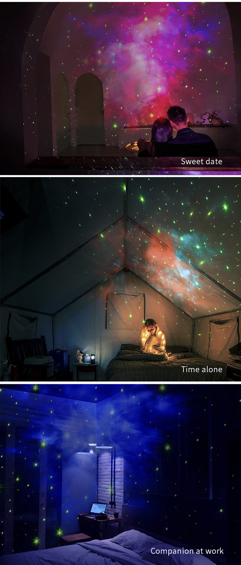 Galaxy Star Projector Starry Sky Night Light Astronaut Lamp